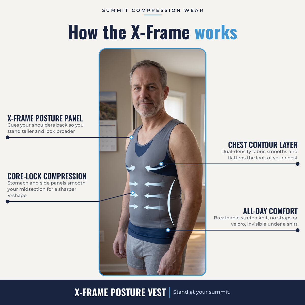 X-Frame Posture Vest – Stand Taller, Look Broader