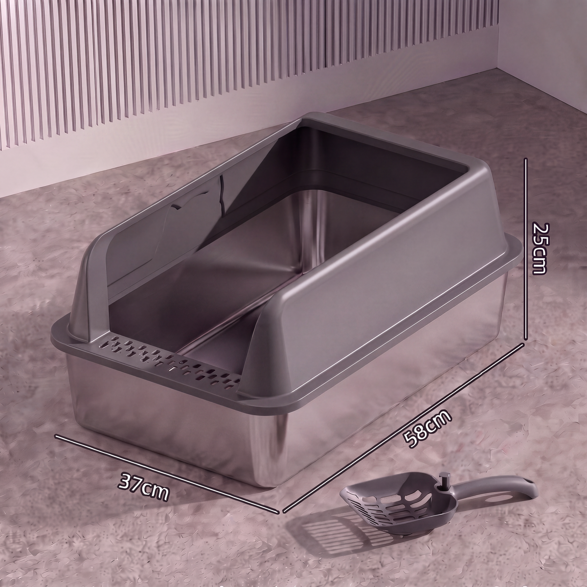 Premium Stainless Steel Litter Box